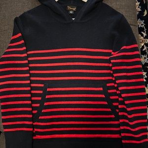 JCrew Crewcuts Boys 100% cashmere striped Sweater, EUC, size 10-11-